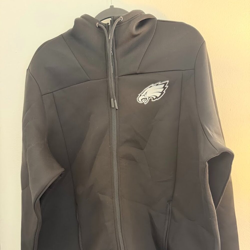Women's Plus Size Philadelphia Eagles Antigua Protect Full-Zip Jacket - Black